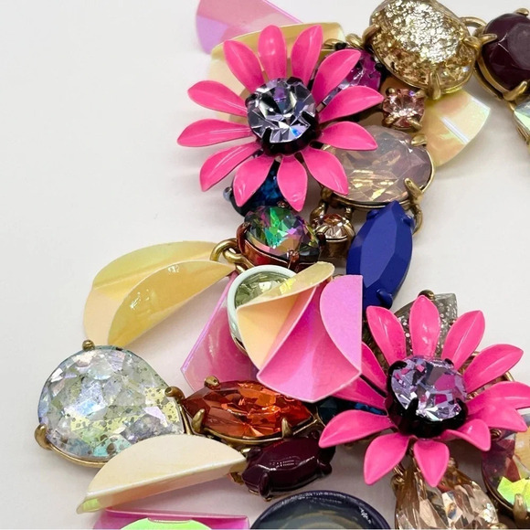 J. Crew Vibrant Fuschia Brulee Crystal Necklace - Picture 9 of 11